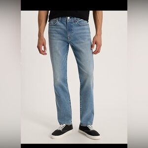 Express Mens Slim Straight Leg Blue Jeans